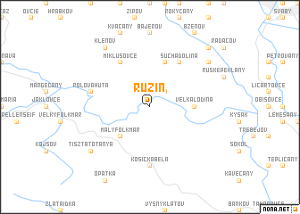 map of Ružín