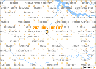 map of Rŭžkovy Lhotice