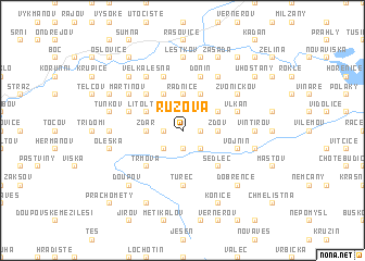 map of Rŭžová