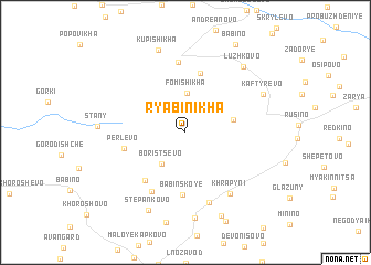 map of Ryabinikha