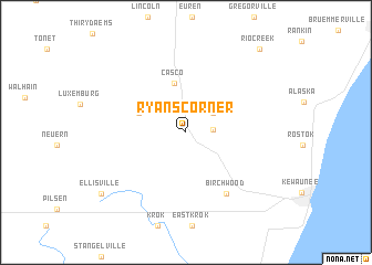 map of Ryans Corner