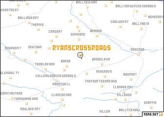 map of Ryanʼs Cross Roads