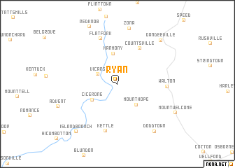 map of Ryan