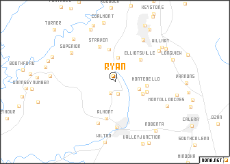 map of Ryan