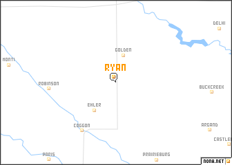 map of Ryan