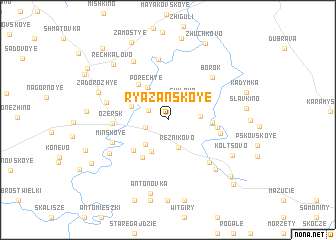 map of Ryazanskoye