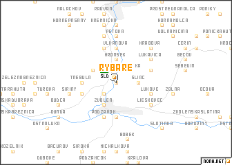 map of Rybáre