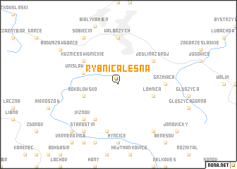 map of Rybnica Leśna