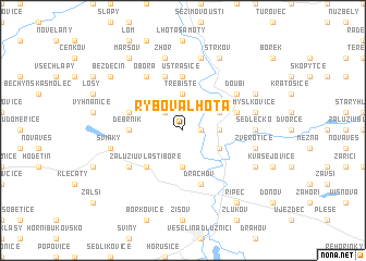 map of Rybova Lhota