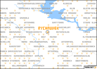 map of Rychnŭvek