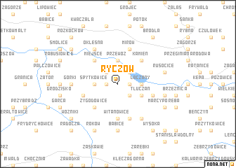 map of Ryczów