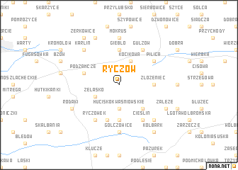 map of Ryczów