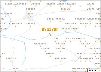 map of Rydzyna