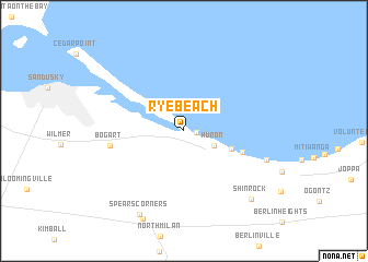 map of Rye beach