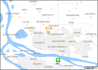 map of Rye