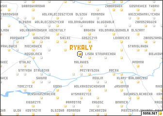 map of Rykały