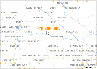 map of Ryki Borkowo