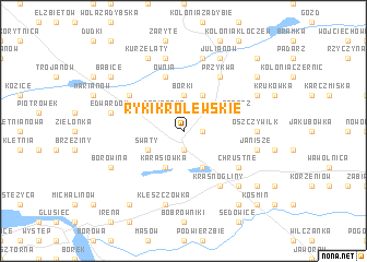 map of Ryki Królewskie