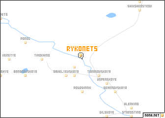 map of Rykonets