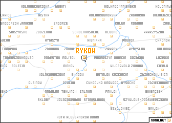 map of Ryków