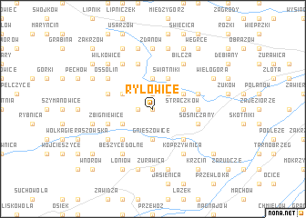 map of Ryłowice