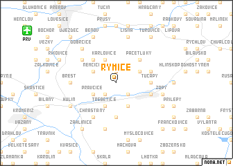 map of Rymice