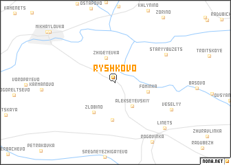 map of Ryshkovo