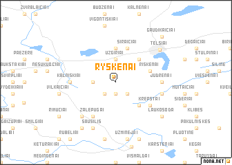 map of Ryškėnai