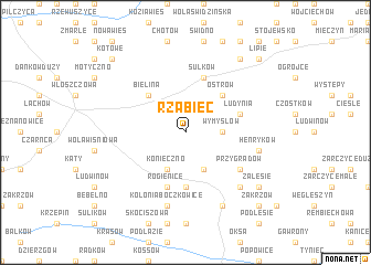 map of Rząbiec