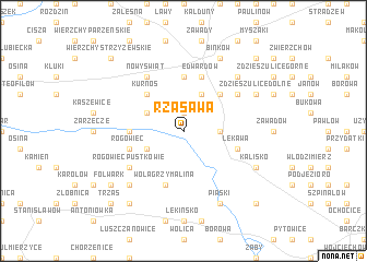 map of Rząsawa