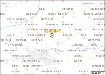 map of Rząsawy