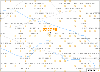 map of Rzążew