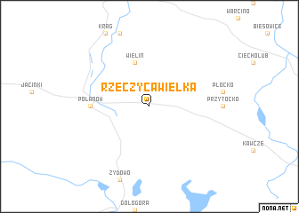 map of Rzeczyca Wielka