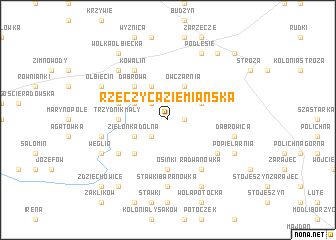 map of Rzeczyca Ziemiańska