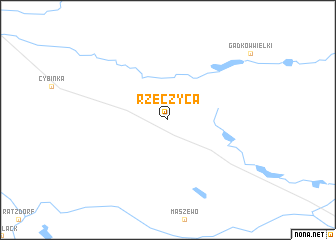 map of Rzeczyca