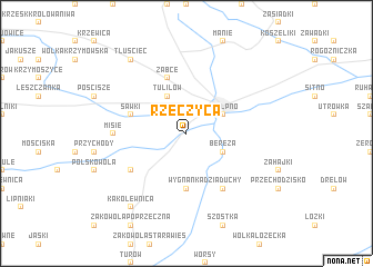 map of Rzeczyca