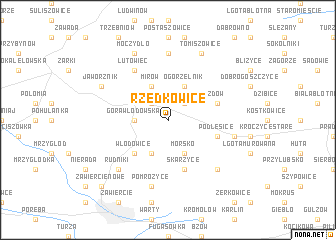 map of Rzędkowice