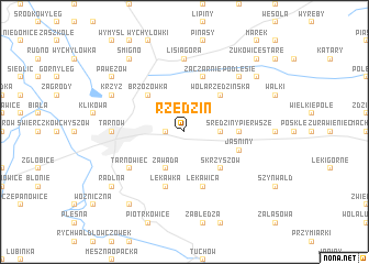 map of Rzędzin
