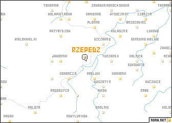 map of Rzepedż