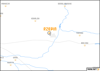 map of Rzepin