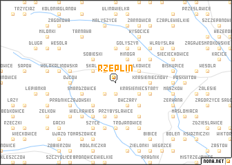 map of Rzeplin