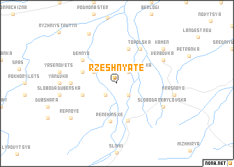 map of Rzeshnyate