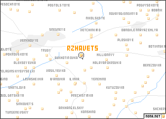 map of Rzhavets