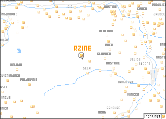 map of Ržine