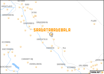 map of Sa‘ādatābād-e Bālā