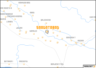 map of Sa‘ādatābād