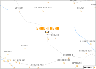 map of Sa‘ādatābād