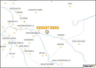 map of Sa‘ādatābād