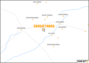 map of Sa‘ādatābād
