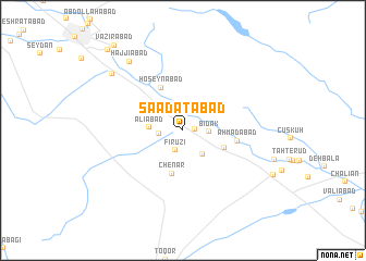 map of Sa‘ādatābād